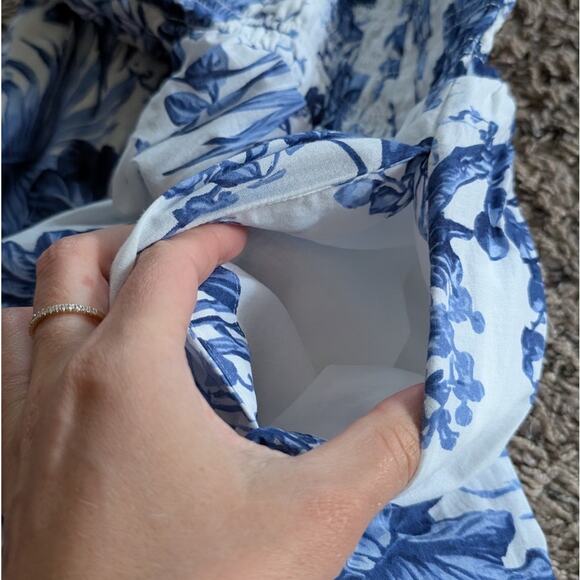 NWT & Other Stories Smocked Bodice Long Sleeve Cotton Mini Dress, size 0 - Picture 9 of 10